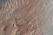 Layered Mesas on Floor of Crater North of Iani Chaos
