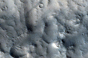 Valleys in Crater North of Sacra Sulci
