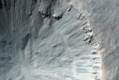 Fresh 1-Kilometer Crater with Gullies
