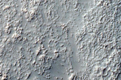 Valley Networks in Crater Near Le Verrier Crater

