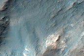 Central Peak of 43-Kilometer Diameter Crater in Terra Sabaea