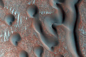 Northern Plains Rampart Crater Dune Change Detection