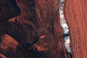 Active North Polar Layered Deposits Scarp Avalanche Monitoring