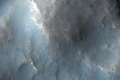 Gullied Crater Wall Near Idaeus Fossae