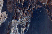 Stratified Material in Tithonium Chasma