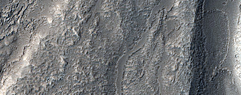 Channel near Moreux Crater