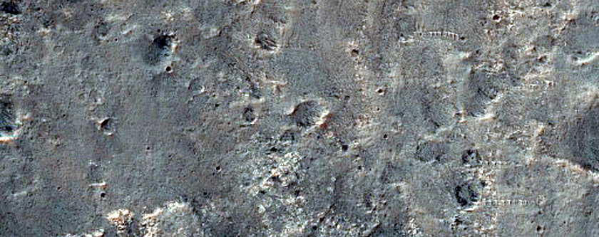 Fan Material in Crater within Southern Gale Crater