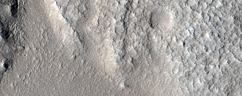 Terrain around Sinton Crater