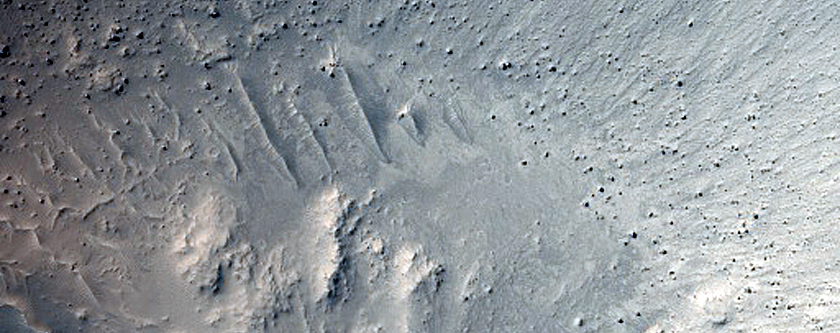 Crater in Aeolis Planum
