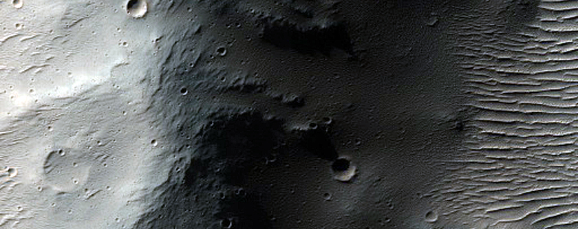 Portion of Central Peak of Pal Crater