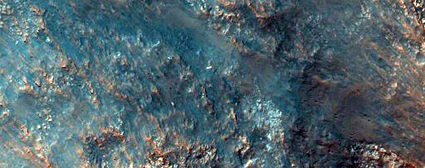 Central Peak of Impact Crater North of Hellas Planitia