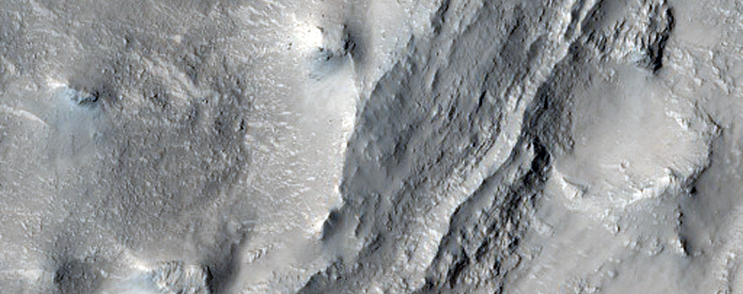 Possible Fan Deposits in Peridier Crater