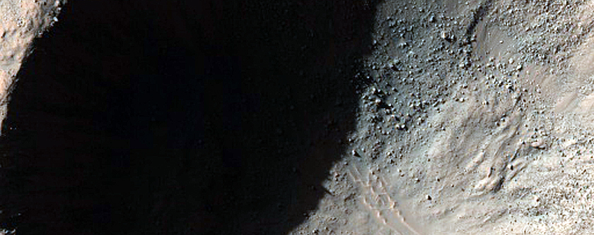 Fresh 1-Kilometer Diameter Crater