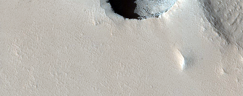 Pit near Elysium Mons