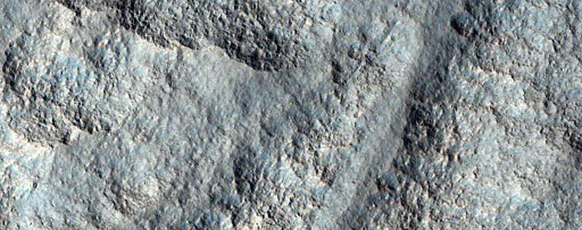 Scarp in Northern Plains Crater