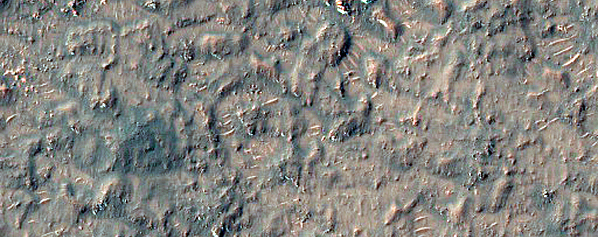 Olivine and Pyroxene-Rich Mantled Crater Wall in Terra Sirenum