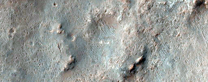 Tyrrhena Terra Crater Deposit