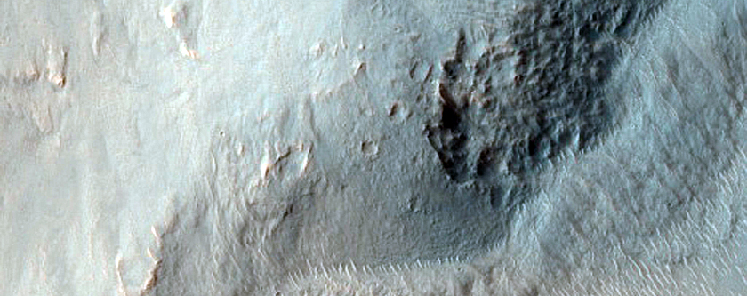 Northern Continuous Ejecta Boundary of Noord Crater in Noachis Terra