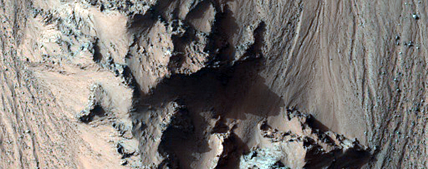 Gullies in Asimov Crater