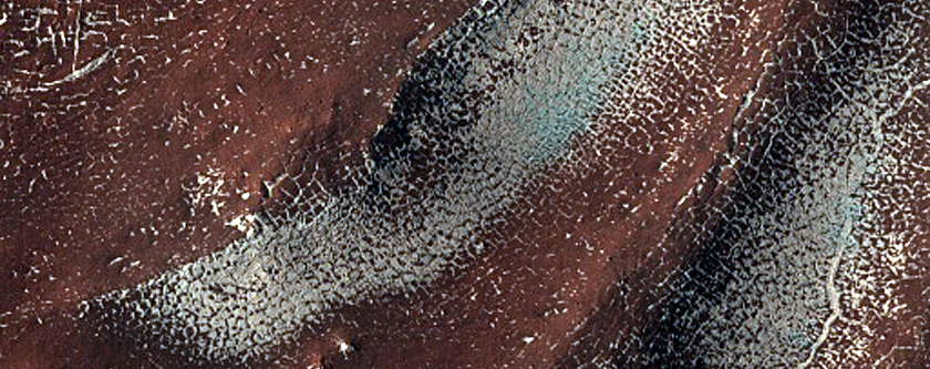 Ridges in Southern Mid-Latitude Crater