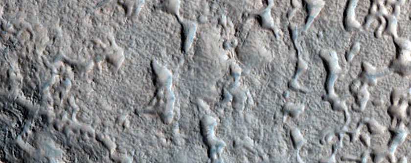Crater and Ejecta in Protonilus Mensae