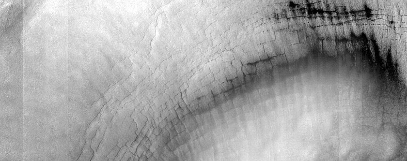 Crater in Hellas Planitia
