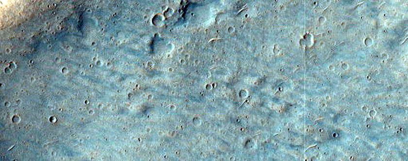 Continuous Ejecta West of Bam Crater