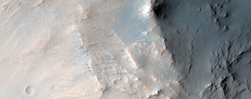 Potentially Feldspar-Rich Material in Highland Crater Rim