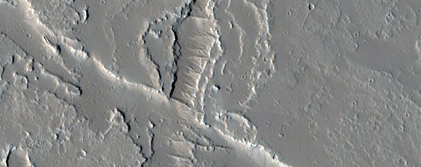 Vent and Fissure System East of Olympus Mons