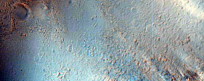 Valley and Fan in Crater in Tyrrhena Terra