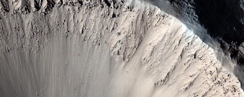 Impact Crater with Steep Slopes