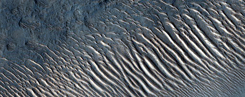 Channel within Valley in Libya Montes