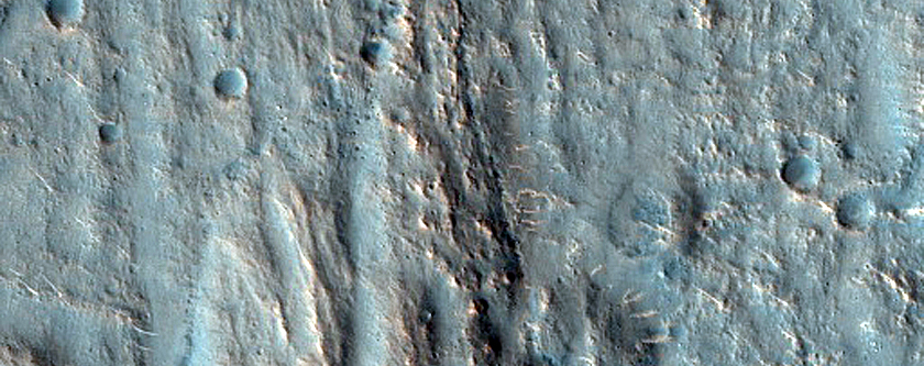 Cones  near Crater Ejecta in Acidalia Planitia