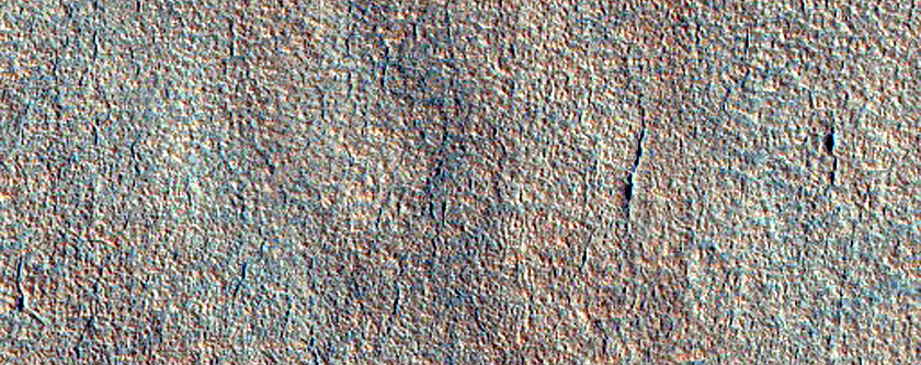 Scalloped Erosion in and around Crater in Northern Mid-Latitudes