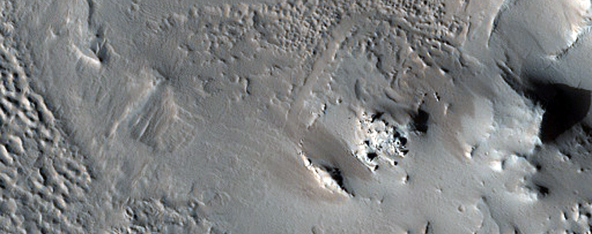 Cratered Features in Olympus Mons Aureole