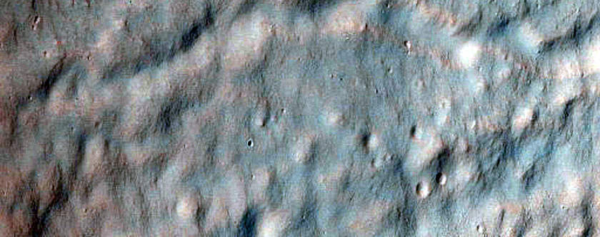 Crater Floor Bench in Hellas Region Rim Crater