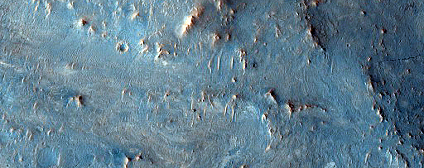 Ejecta Northwest of Hargraves Crater