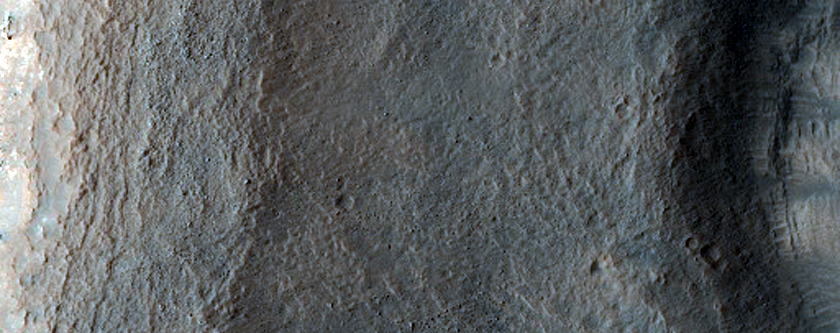 Dipping Layers in Southern Mid-Latitude Crater