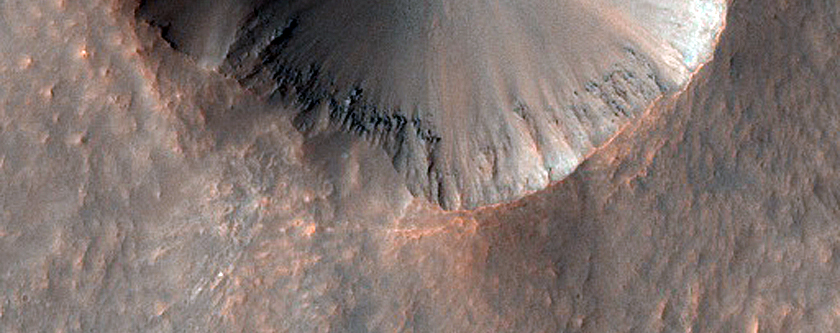 Fresh 1-Kilometer Impact Crater