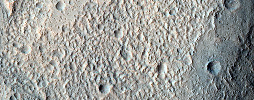 Layers on Edge of Crater Northeast of Hellas Planitia