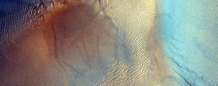 Dune Gullies in Russell Crater