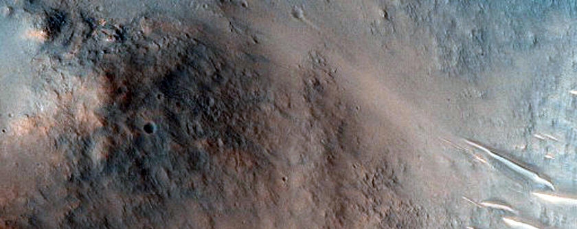 Center of Crater in Margaritifer Terra