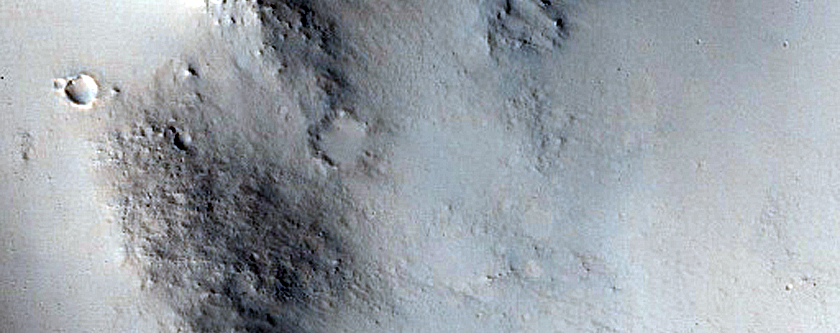 Channel in Crater South of Amenthes Planum