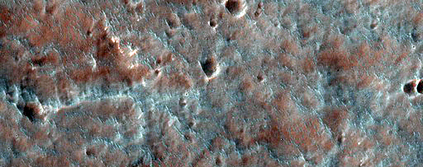 Northern Discontinuous Ejecta of Noord Crater