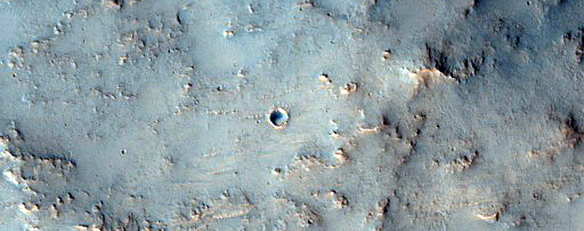 Crater Rim in Northeast Hesperia Planum