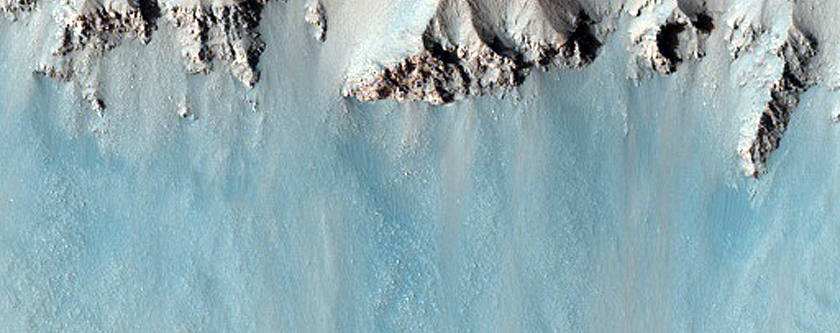 Monitor Slopes of Dejnev Crater