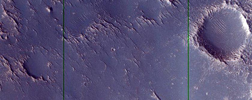Crater near Elysium Fossae