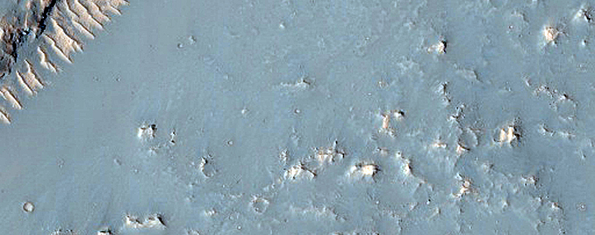 Graben and Lava Flows East of Arsia Mons