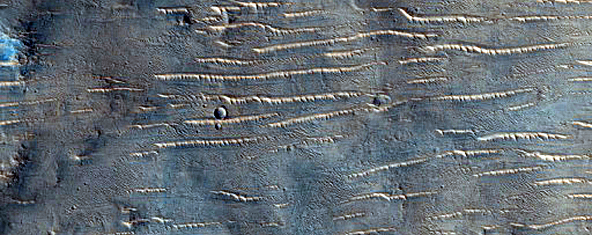 Valley Breaching Crater West of Tinto Vallis