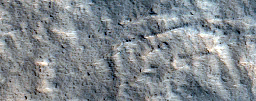 Possible Glacier Southwest of Olympus Mons